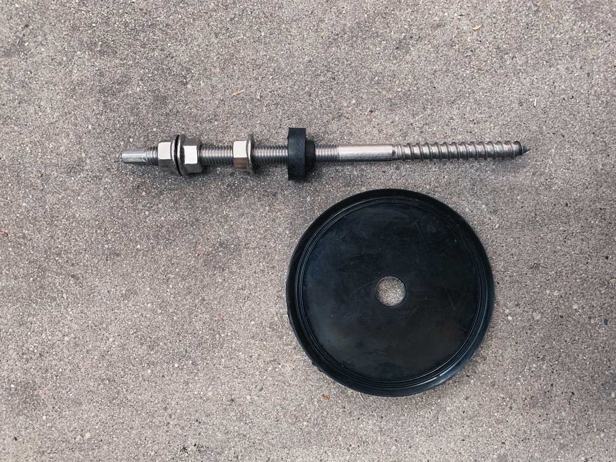 stokschroef voor de installatie van zonnepanelen op golfplaten